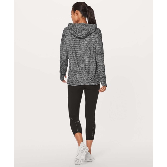 Lululemon Extra Mile Hoodie Black/White Size 6 - Picture 2 of 15